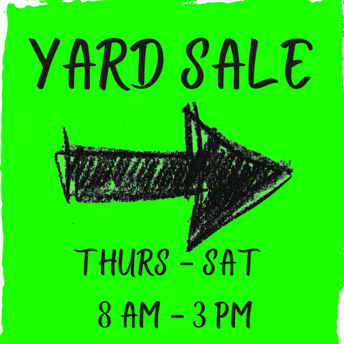 Example yard sale sign
